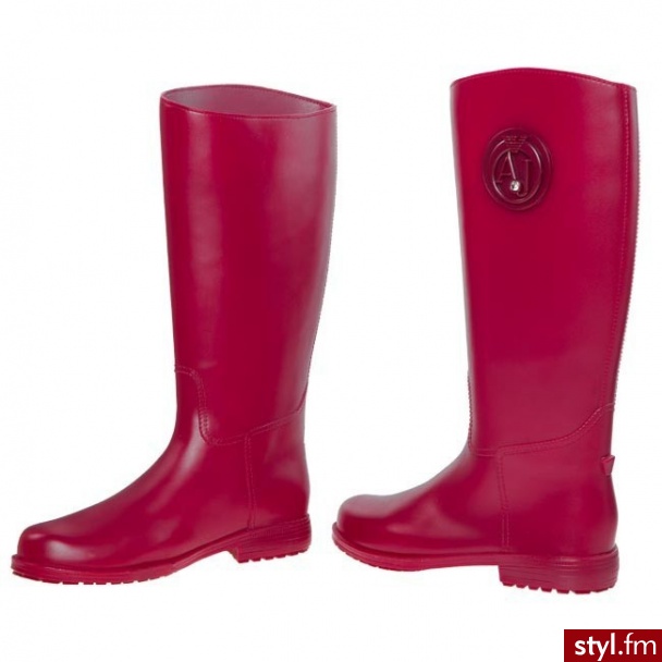 Armani Jeans Kalosze 055A2 Y5 Fuxia 94 Różowy (Fuxia) 94 - Kalosze Buty Moda