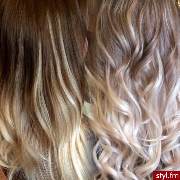  Sombre Olaplex salon FOR HAIR Warszawa http://forhairsobieski.pl/ - Blond Rozpuszczone Kręcone Na co dzień Długie Fryzury