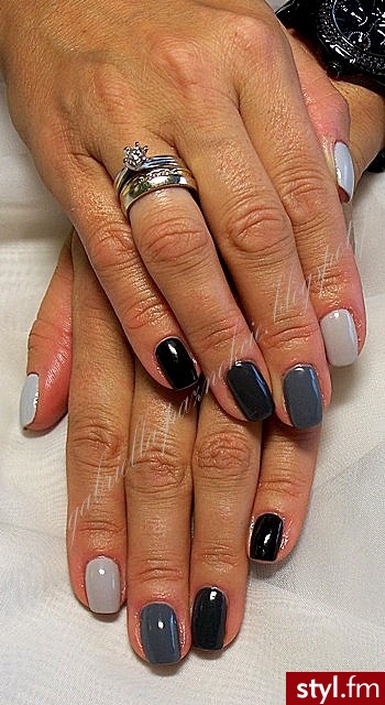 manicure hybrydowy - Kwadratowe Żelami Naturalne Paznokcie