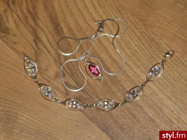 bransoletka i zawieszka z łańcuszkiem - Pozostałe Dodatki Moda