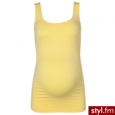 MAMA LICIOUS Bluzka na ramiączkach dla kobiet w ciąży NEW HEAL yellow cream - Tuniki Ciuchy Moda