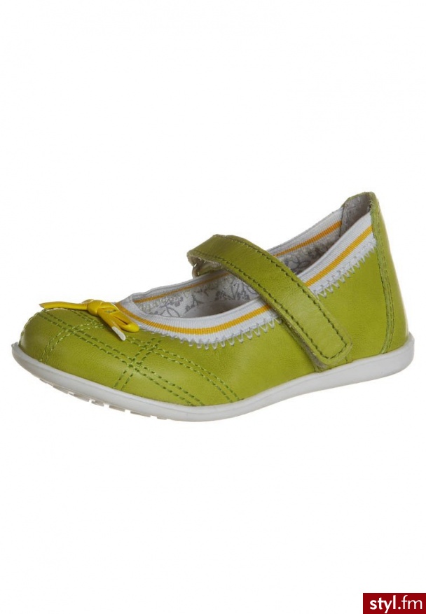 STUPS Baleriny z zapięciem zielony - Balerinki Buty Moda