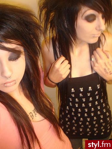 EMO Alternatywne Średnie Fryzury