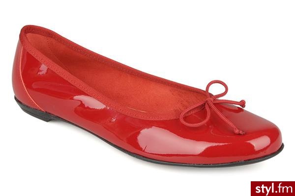 Valensi BALERINKI VEGA BY VALENSI (Czerwony) - Balerinki Buty Moda