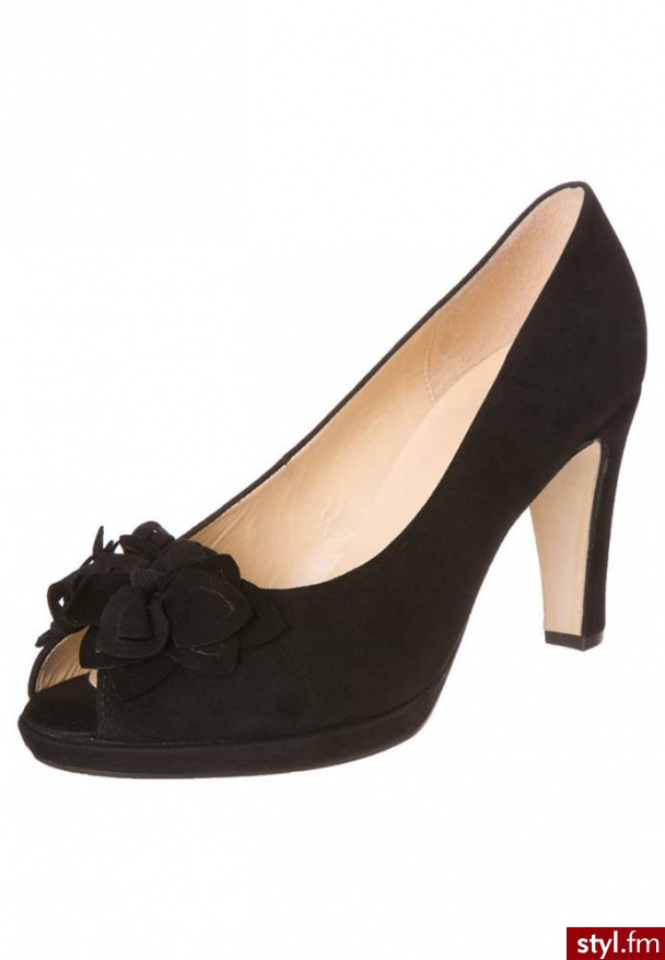 Gabor Szpilki Peep Toe czarny - Szpilki Buty Moda
