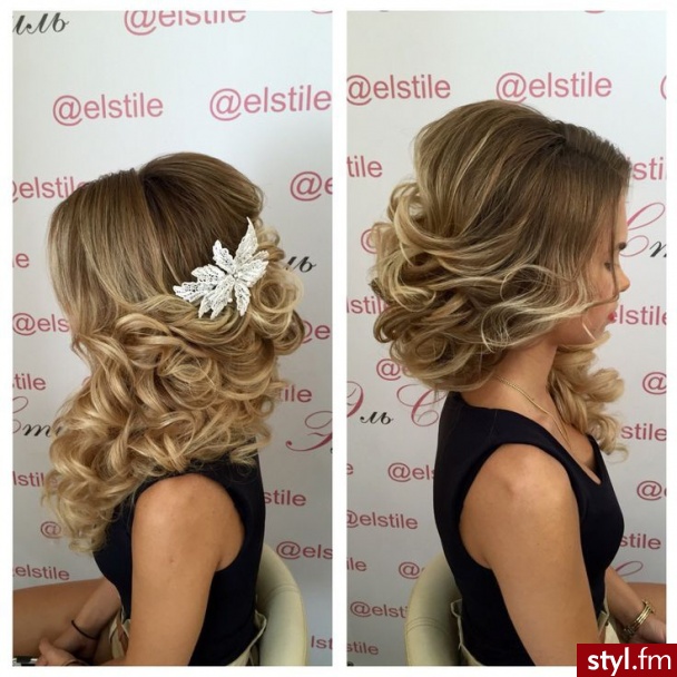 Blond Upięcie Kręcone Ślubne Długie Fryzury