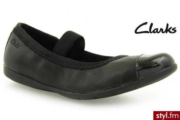 Clarks DANCE SPELLS BLACK LEATHER - Balerinki Buty Moda