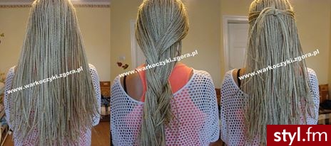 Blond Warkocze Proste Na co dzień Długie Fryzury