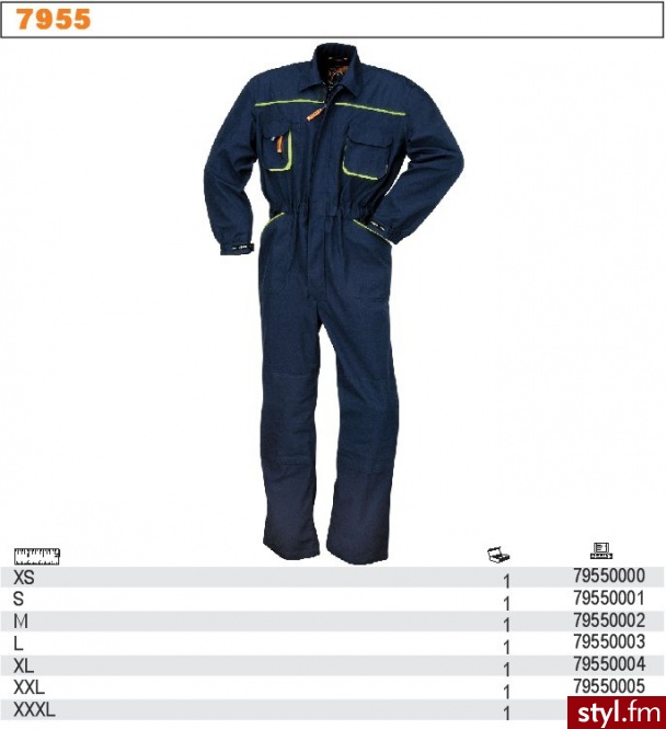 Beta Kombinezon roboczy z materiału T/C - granatowe (rozmiar L) (79550003) - Pozostałe Spodnie Moda