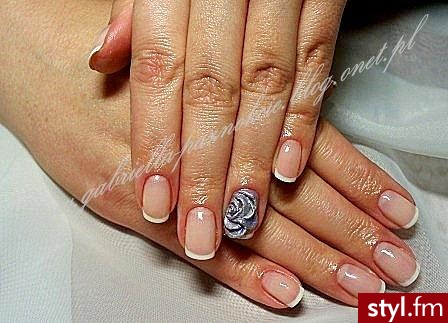 manicure hybrydowy + zdobienie akrylowe 3d - Naturalne Paznokcie