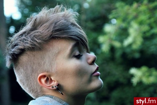 Blond Irokez damski Proste z grzywką Na co dzień Krótkie Fryzury