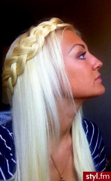 Blond Warkocze Proste Na co dzień Średnie Fryzury
