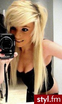 Blond EMO Alternatywne Długie Fryzury