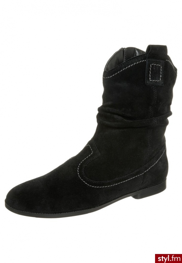 Pier One Botki kowbojki i motocyklowe czarny (253 108) - Botki Buty Moda