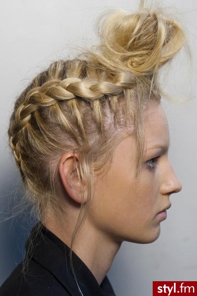 Blond Warkocze Proste Na co dzień Długie Fryzury
