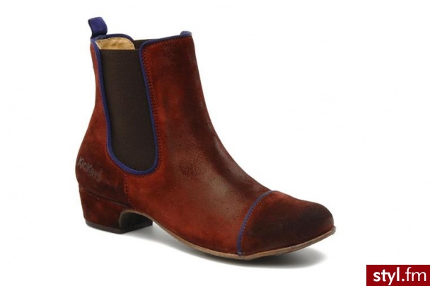 Kickers PÓŁBUTY I BOTKI GALLAGHER BY KICKERS (Czerwony) - Botki Buty Moda