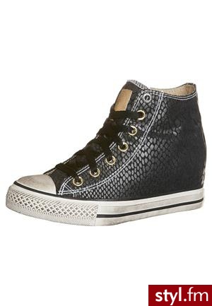 Skechers GIMME MUCHO DINERO Botki na koturnie czarny - Botki Buty Moda