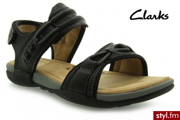 Clarks SANDAŁY VENT JUMP BLACK - Sandały Buty Moda