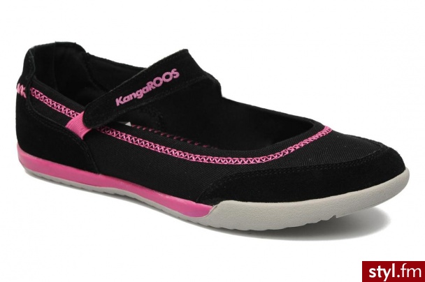 Kangaroos Balerinki Anabell (Czarny) - Balerinki Buty Moda