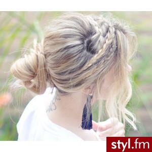 Blond Kok Proste Na co dzień Średnie Fryzury