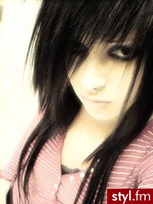 EMO Alternatywne Średnie Fryzury