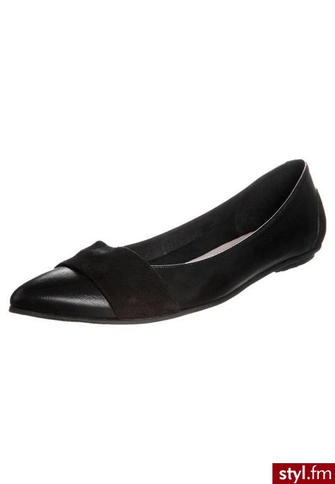 Taupage Baleriny czarny - Balerinki Buty Moda