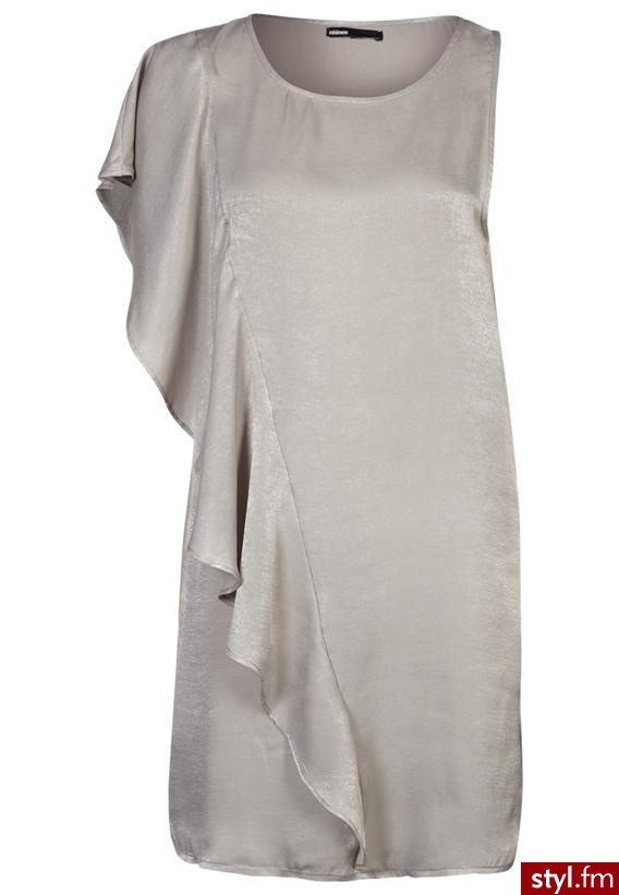 Minimum LINE Sukienka koktajlowa srebrny - Pozostałe Sukienki Moda
