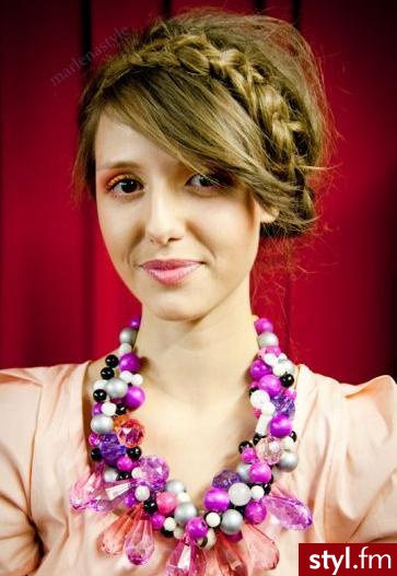 Blond Warkocze Proste Na co dzień Średnie Fryzury