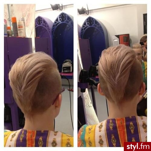 Blond Irokez damski Proste Na co dzień Krótkie Fryzury