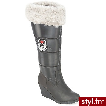 Elite BUTY CHAMOIS Black - Kozaki Buty Moda