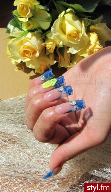 nailsofdreams.blog.onet.pl - Kwadratowe Zdobienia 3D Żel Paznokcie