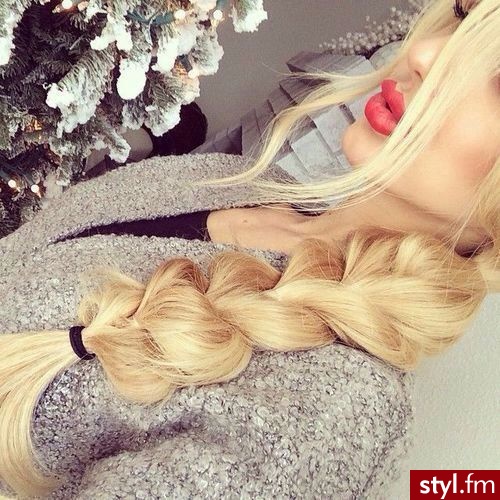 Blond Warkocze Proste Na co dzień Długie Fryzury