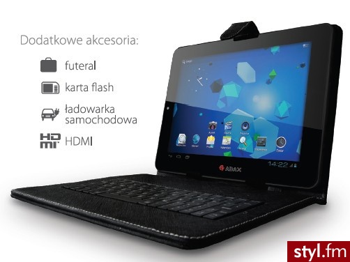 Adax Futerał z klawiaturą do 9DC2 (ZQAXTA097020) - Portfele i etui Dodatki Moda