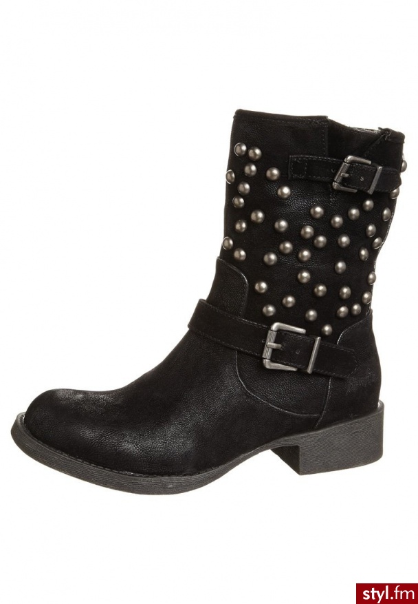 Blowfish KRUSH Botki kowbojki i motocyklowe czarny (BF3160) - Botki Buty Moda