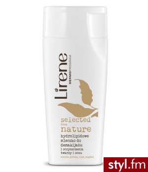 Lirene SELECTED FROM NATURE - hydrolipidowe mleczko do demakijażu i oczyszczania twarzy i oczu 200 ml - Emu Buty Moda
