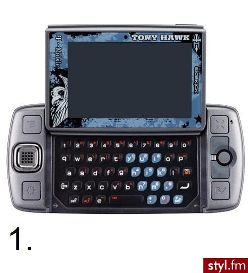 1.Sidekick LX Tony Hawk Edition, 2.Sidekick 3, Diane von Furstenberg, 3.Sidekick 2, Juicy Couture - Gadżety Inne Moda