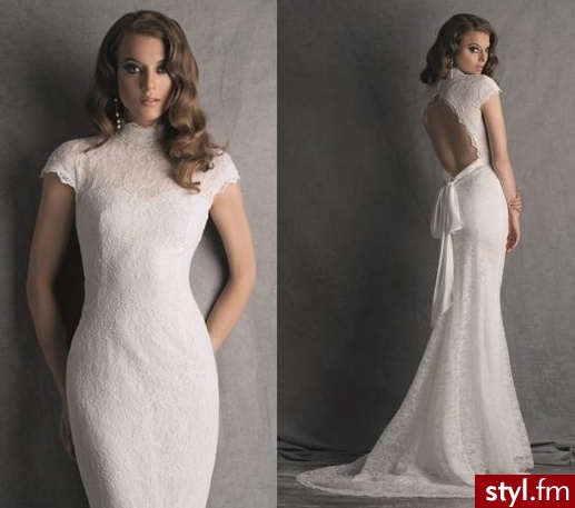 Suknia z oryginalnej francuskiej koronki. - Suknie ślubne Ślub Moda