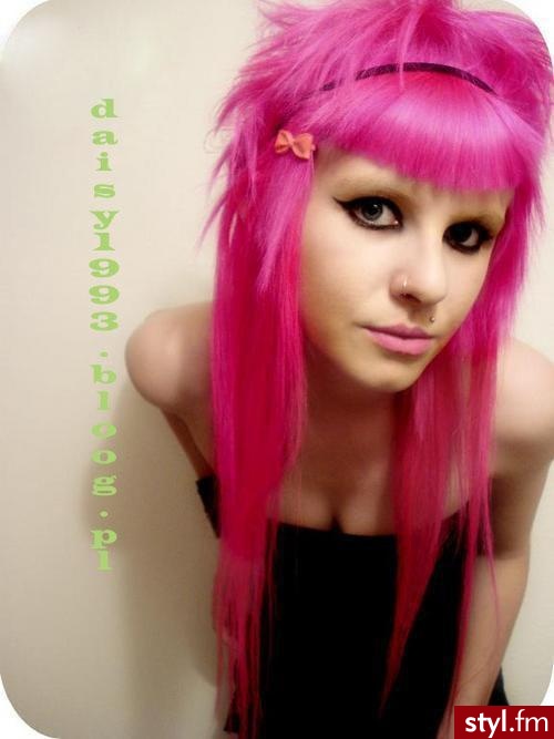 EMO Alternatywne Średnie Fryzury