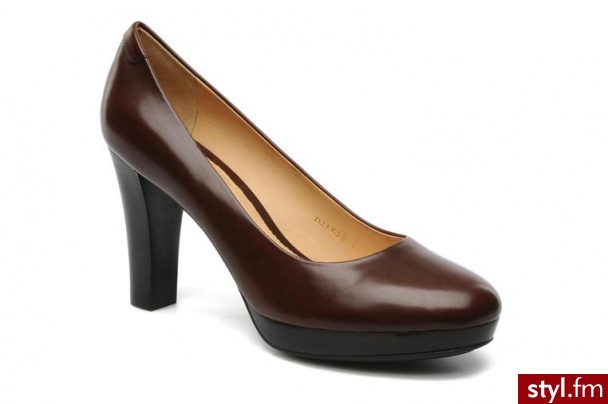 Geox CZÓŁENKA DONNA MARIAN PLATEAU B BY 61591Chestnut - Czółenka Buty Moda