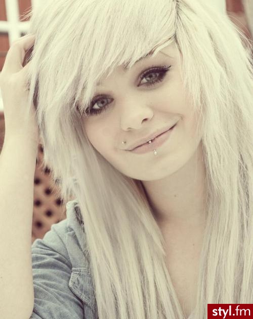 Blond EMO Alternatywne Długie Fryzury