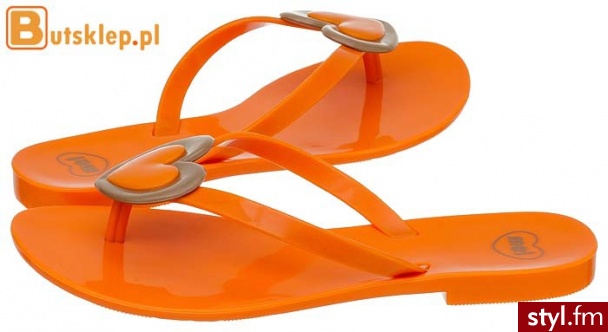 Mel by Melissa Buty Honey Orange/Beige (32053/52050) - Klapki Buty Moda