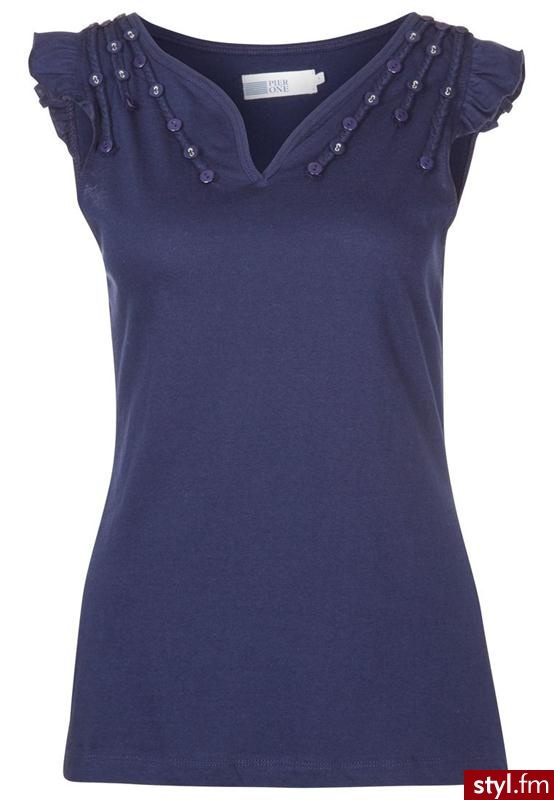 Pier One Top niebieski Bluzki bez rękawów Odcienie fioletu - Bluzki Ciuchy Moda