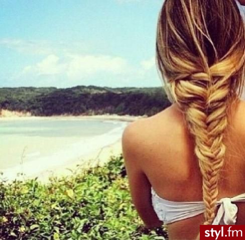 Blond Warkocze Proste Na co dzień Długie Fryzury