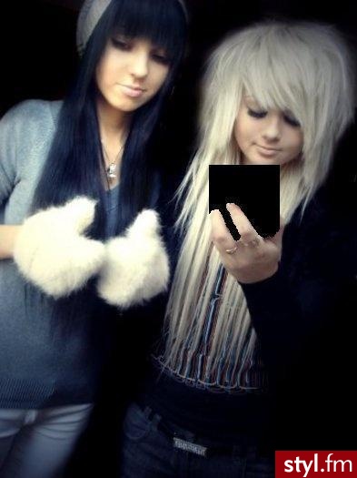 EMO Alternatywne Średnie Fryzury