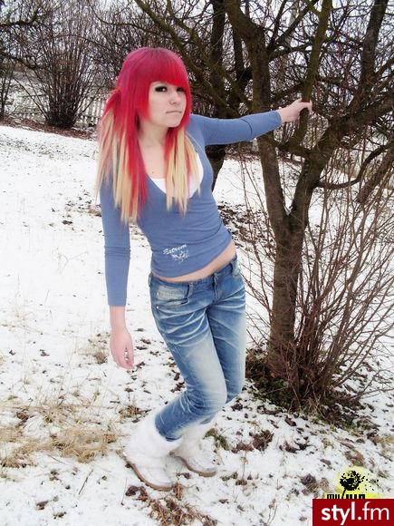 Kolorowe EMO Alternatywne Średnie Fryzury