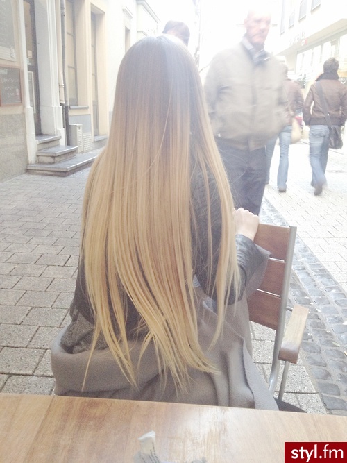 Blond Rozpuszczone Proste Na co dzień Długie Fryzury