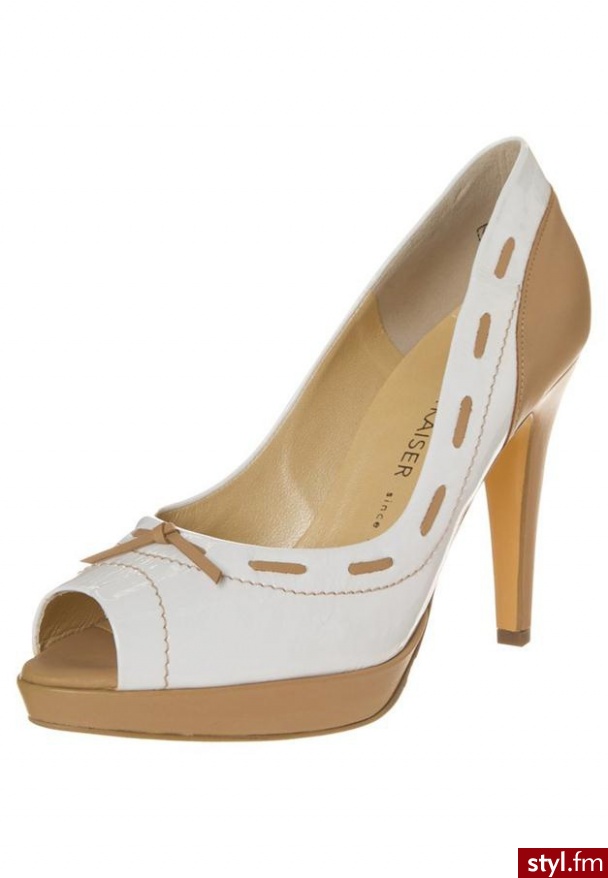 Peter Kaiser PALLIA Szpilki Peep Toe beżowy - Szpilki Buty Moda