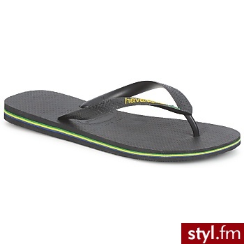 Havaianas Japonki BRASIL LOGO Black - Klapki Buty Moda