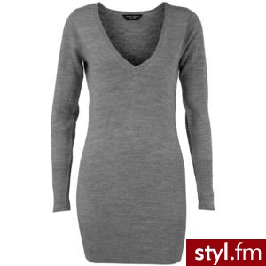Grey long-line jumper - Dorothy Perkins - Polyvore. Pobrano ze strony: http://www.polyvore.com/grey_long-line_jumper/thing?id=9849536 - Pozostałe Ciuchy Moda