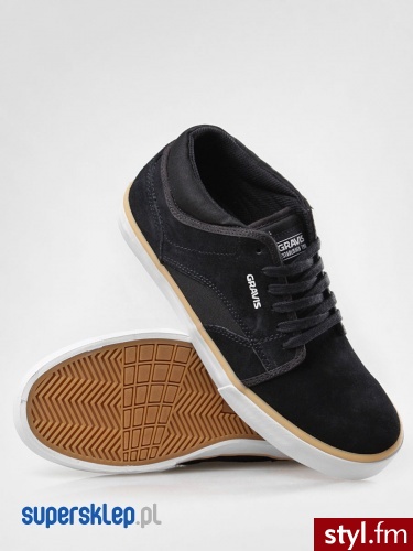 Gravis BUTY RECON MID (BLK) 45 Czarny Skate - Pozostałe Buty Moda